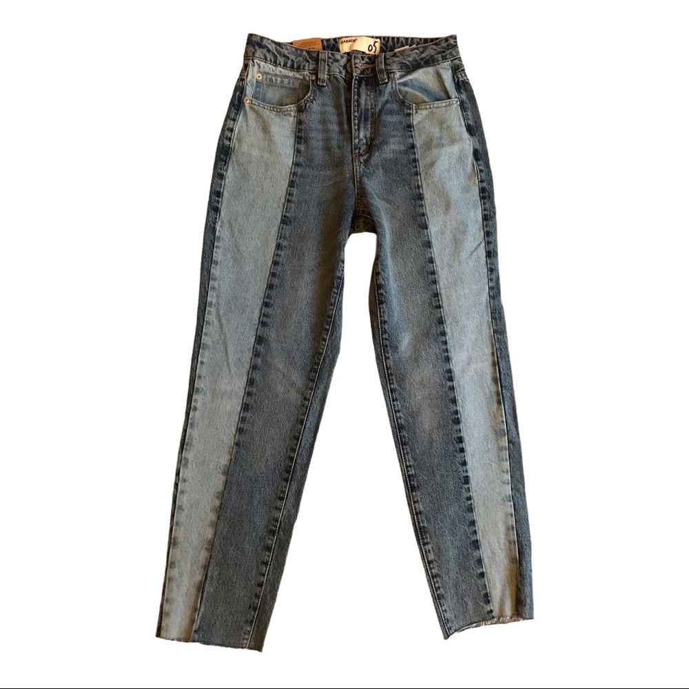 NWT Garage High rise two-toned Mom Jeans